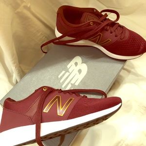 NIB Burgundy New Balance 24 Sneakers, size 6.